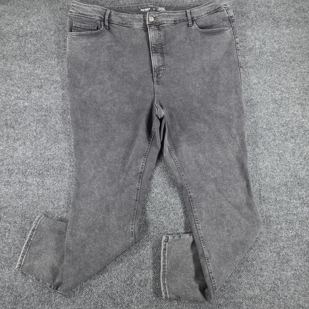 Old Navy Rockstar Women's Size 24 Gray Extra High Rise Super Skinny Stretch Jean